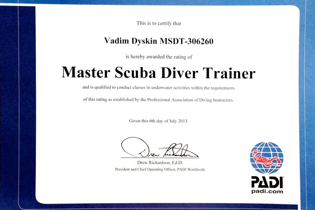 Сертифицированный Дайвинг Инструктор в Паттайе